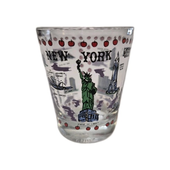 Other - New York City Shot Glass The Big Apple Souvenir Statue of Liberty Twin Towers